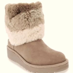 Women's Cozy London Fog Faux Fur Ankle Boots
